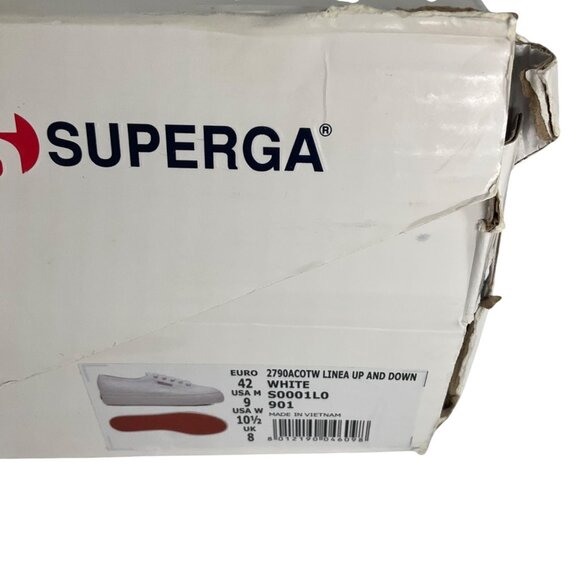 Superga White Linea Up And Down Platform Sneakers US W 10.5 M 9 canvas Classic - Picture 2 of 16